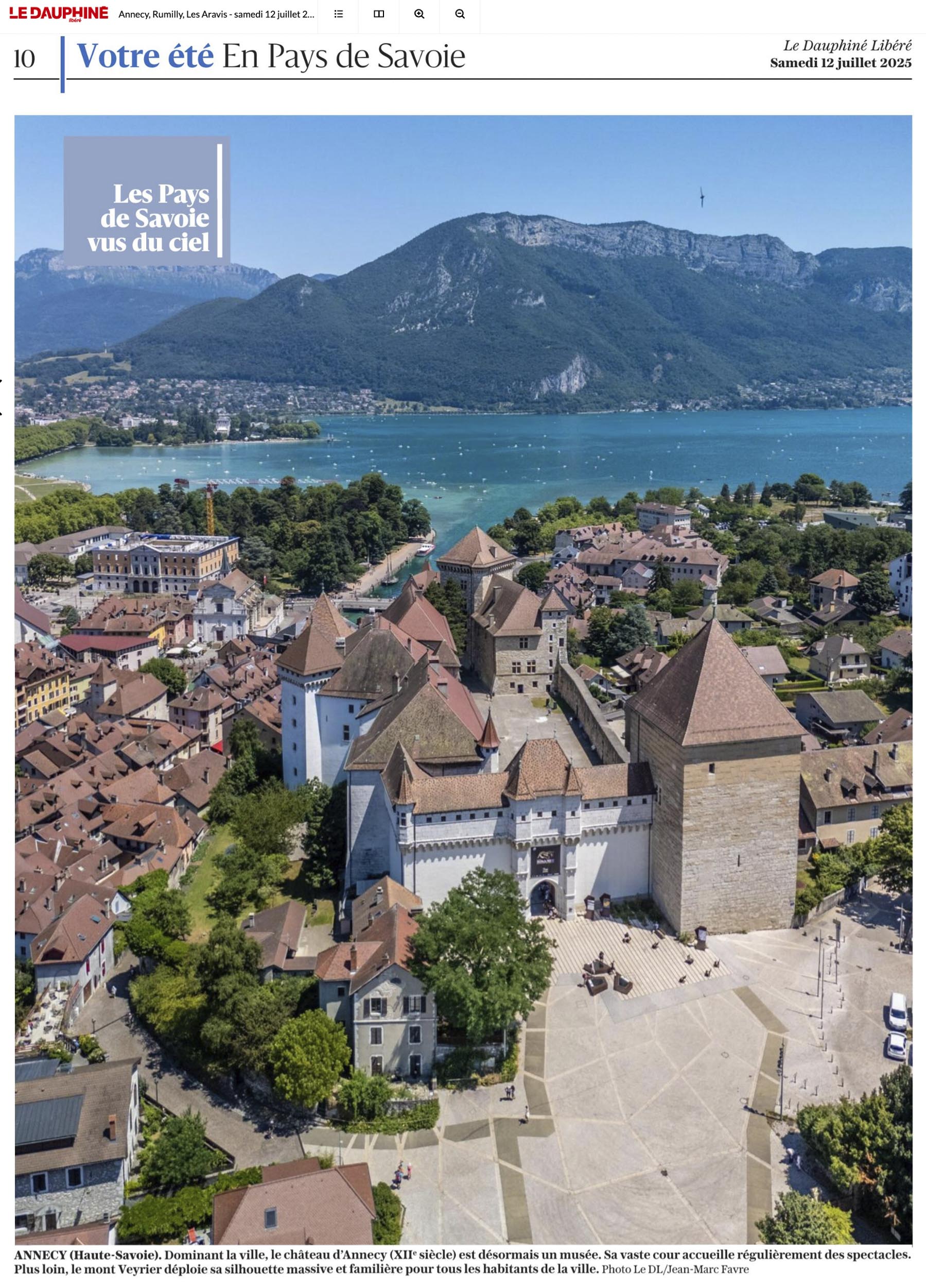 Le Dauphiné Libéré - Vue du ciel Haute-Savoie