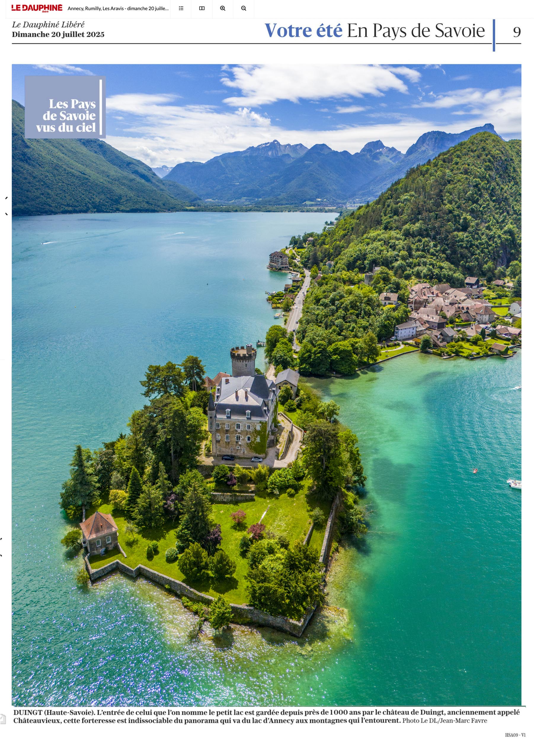 Le Dauphiné Libéré - Vue du ciel Haute-Savoie