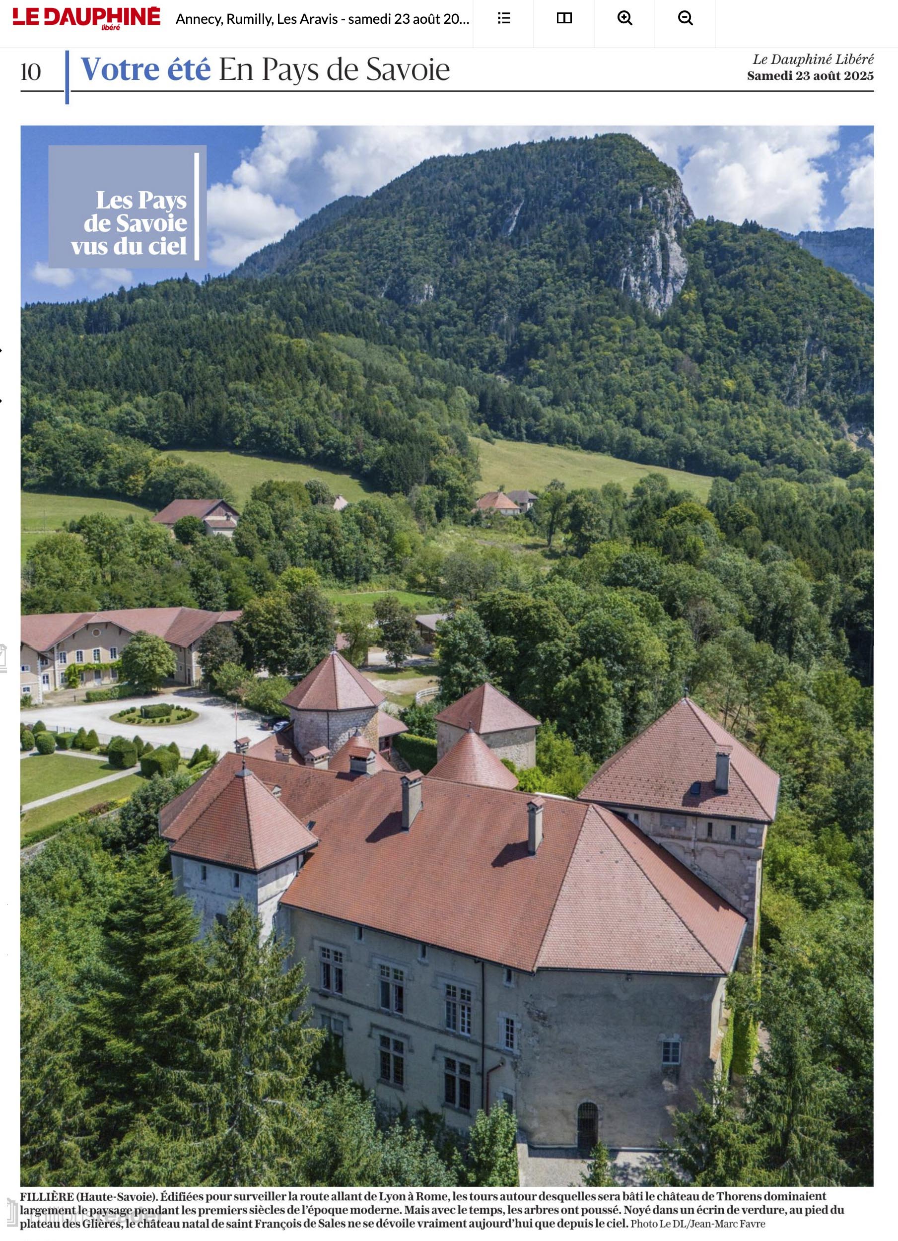Le Dauphiné Libéré - Vue du ciel Haute-Savoie